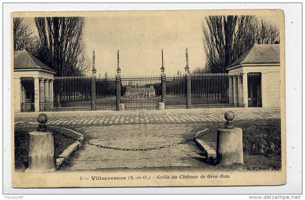 Réf 174 - VILLECRESNES - Grille Du Château De GROS-BOIS - Villecresnes