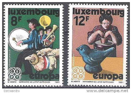 Luxembourg 1981 Michel 1031 - 1032 Neuf ** Cote (2015) 3.00 Euro Europa CEPT Le Folklore - Unused Stamps