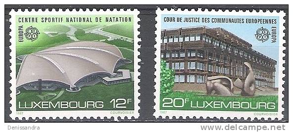 Luxembourg 1987 Michel 1174 - 1175 Neuf ** Cote (2015) 6.50 Euro Europa CEPT Architecture Moderne - Neufs