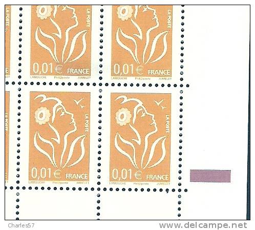 France :variété Sur Le N°3954** (Dallay) Un Soupçon De RE Sur Le 89e Timbre Dans Une Bande De 20(très Peu Visible Sur Le - Unused Stamps