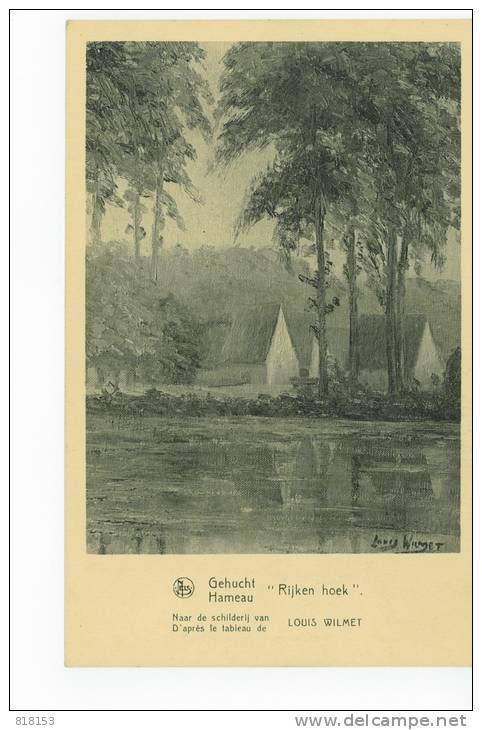 Omstreken -Grimbergen: Gehucht Rijken Hoek (d'après Le Tableau De Louis Wilmet) - Grimbergen