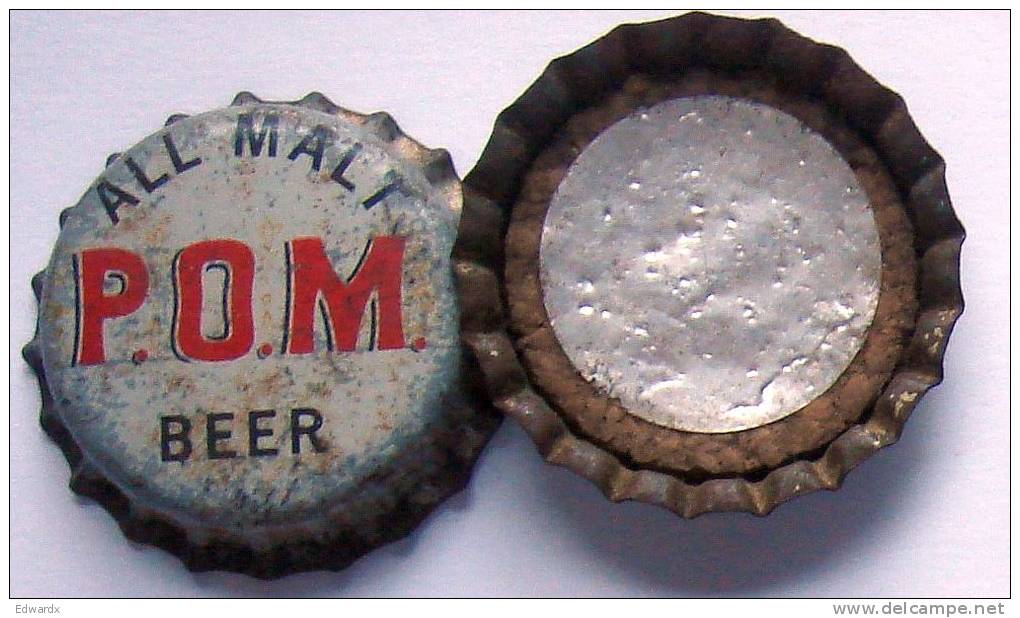 P O M POM Beer USA Unused Uncrimped Bottle Top Crown Cap Kronkorken Capsule Tappi Chapa Cork - Bière