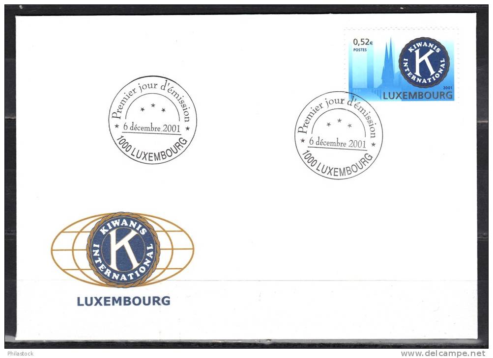 LUXEMBOURG 2001 Enveloppe FDC - FDC