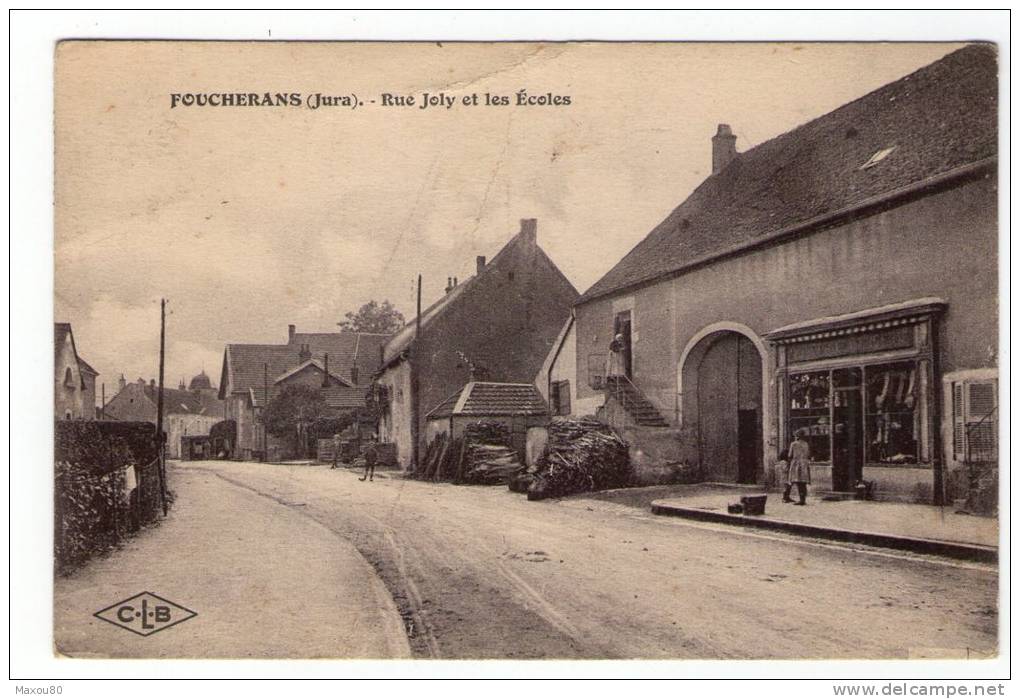 FOUCHERANS - Rue Joly Et Les Ecoles - Other & Unclassified