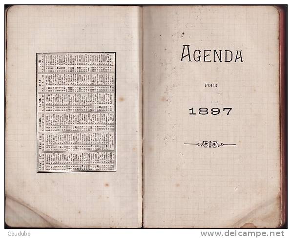 Agenda Journalier 1897  Utilisé Par Un Viticulteur.Voir Photos. - Autres & Non Classés