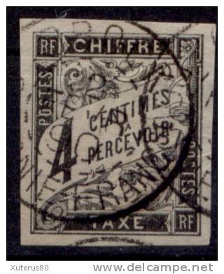 COLONIES GENERALES TAXE N° 4 Oblitéré OBOCK - Postage Due