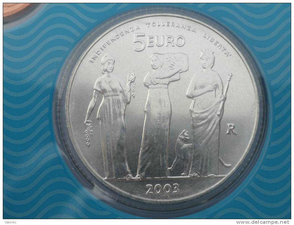 2003 - 5 Euro Euros San Marino Argent  - Saint Marin - Scellée Du Coffret BU - San Marino