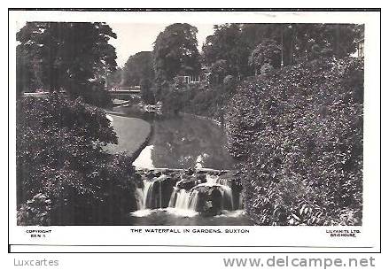 THE WATERFALL IN GARDENS.BUXTON. - Derbyshire