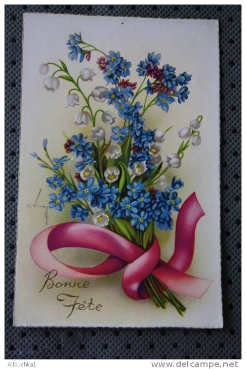 CARTE POSTALE  FETES VOEUX EN CHROMO BONNES FETES  DES MERES &gt; BELLES FLEURS - Fête Des Mères