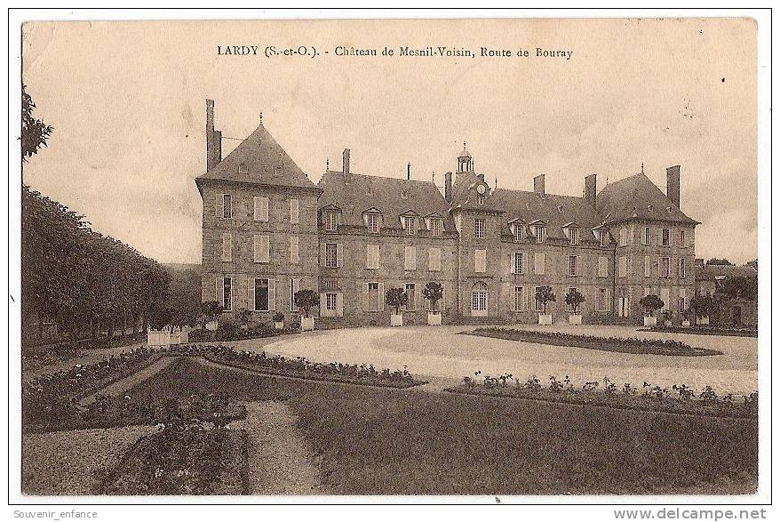 CPA Lardy Château De Mesnil Voisin Route De Bouray 91 Essonne Janville Sur Juine Ambulant Orléans à Paris Oblitération - Lardy