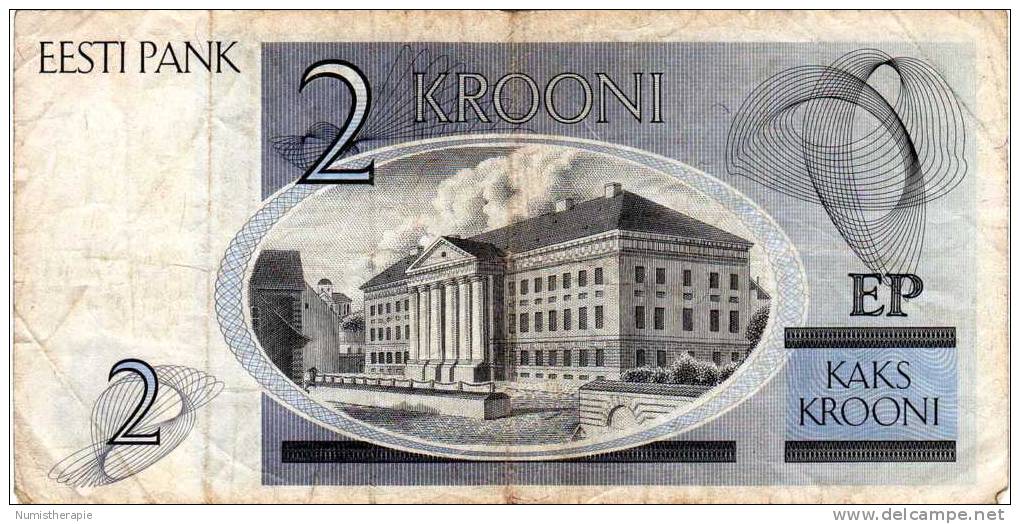 Estonie Estonia : 2 Krooni 1992 Prix Par Billet - Estonia