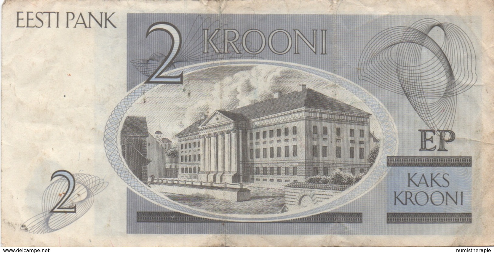 Estonie Estonia : 2 Krooni 1992 Prix Par Billet - Estonie