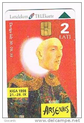 LETTONIA (LATVIA) - LATTELEKOM (CHIP) -  1998 ARSENALS  - USED  -  RIF. 5233 - Lettonia