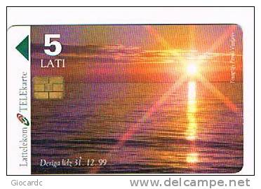 LETTONIA (LATVIA) - LATTELEKOM (CHIP) -  1998 THE BALTIC SEA   - USED  -  RIF. 5242 - Landscapes