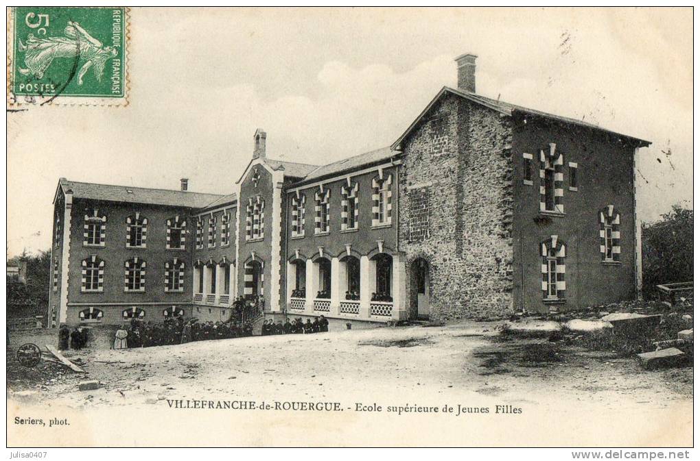 VILLEFRANCHE DE ROUERGUE (12) école Supérieure De Jeune Fille - Villefranche De Rouergue