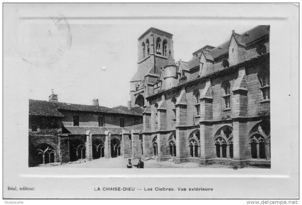 CPA 43 LA CHAISE DIEU LES CLOITRES VUE EXTERIEURE 1914 - La Chaise Dieu