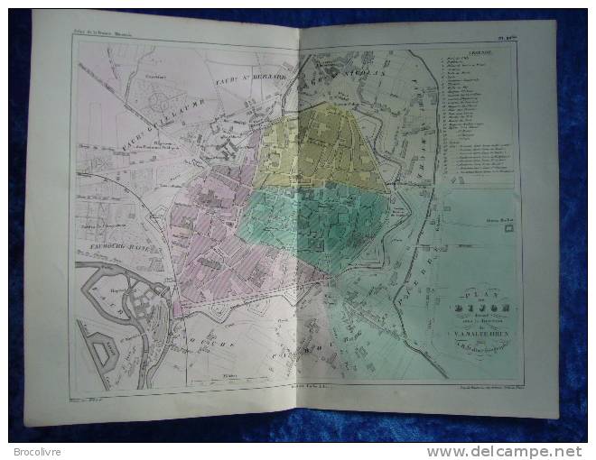 -Malte Brun-1854-Carte Géographique-Plan De Dijon- - Landkarten