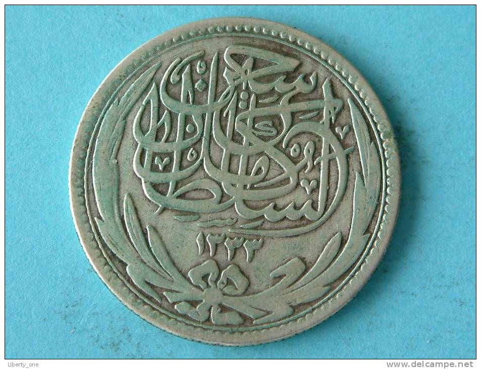 1916 - 5 PIASTRES / KM 318.2 ( Uncleaned Coin / For Grade, Please See Photo ) !! - Egypte