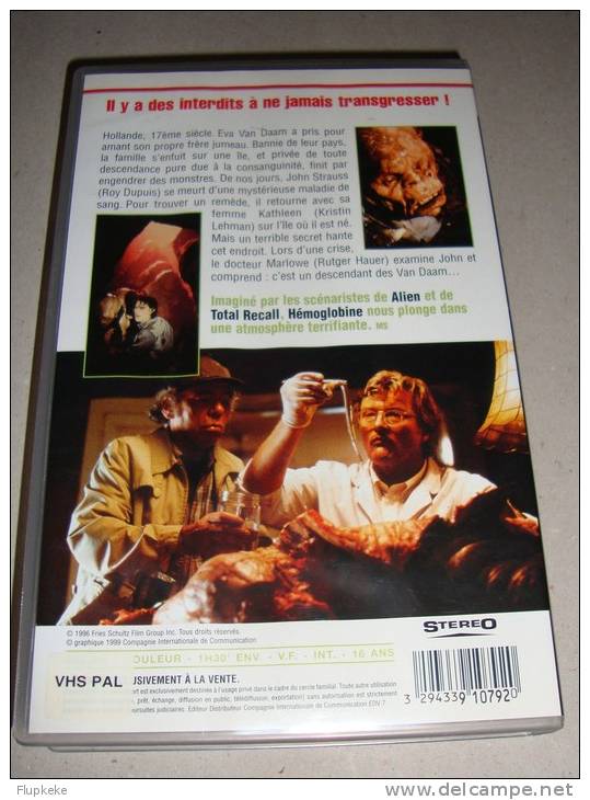 Vhs Pal Hémoglobine Bleeders The Descendant Rudger Hauer Peter Svatek 1997 Version Française - Horror