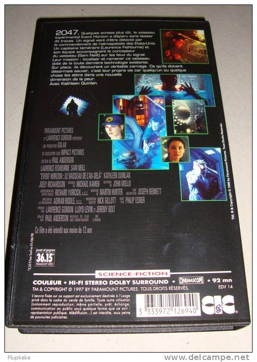 Vhs Pal Event Horizon Le Vaisseau De L´Au-Delà Paul Anderson 1997 Version Française - Sciencefiction En Fantasy