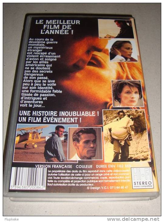 Vhs Pal Le Patient Anglais The English Patient Anthonny Minghella 1996 Version Française - Dramma