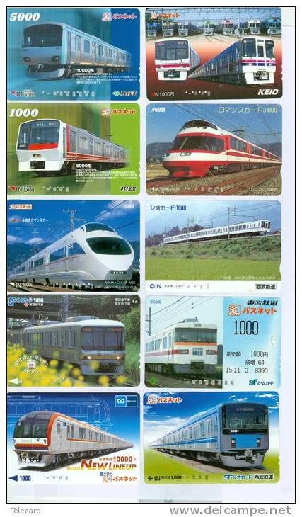 GROS LOT De 100 * Cartes Prépayées * TRAIN TRAINS (LOT 96) JAPON 100 TRAIN CARDS * Karten Trein Zug - Collections