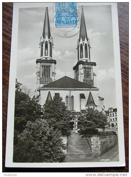 == DDR  - Oelsnitz  Vogtland  1954   Jakobskirche - Oelsnitz I. Vogtl.