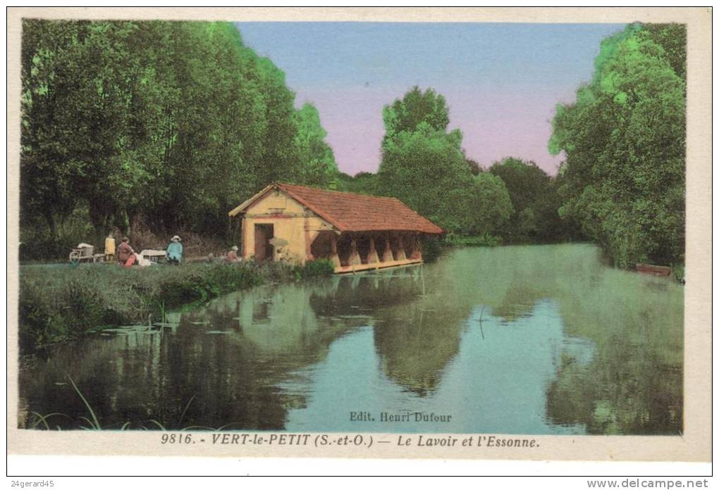 CPSM VERT LE PETIT (Essonne) - Le Lavoir Les Lavandières Et L'Essonne - Vert-le-Petit