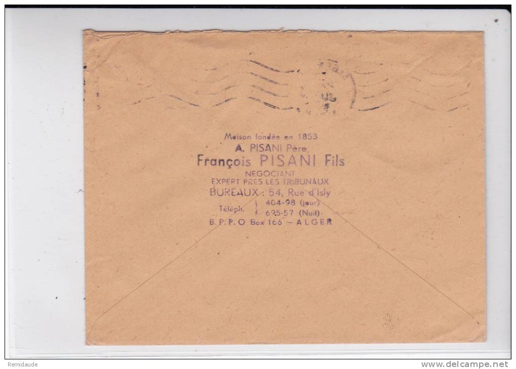 ALGERIE - 1952 - ENVELOPPE De ALGER Par AVION Pour BERLIN - "AFFRANCHISSEMENT VERIFIE" - Storia Postale