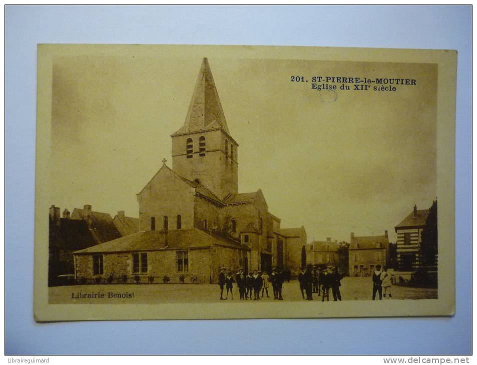 2 Eag - CPA N°201 - St Pierre-le-Moutier ; Eglise Du XIIe Siècle - [58] Nièvre - Saint Pierre Le Moutier