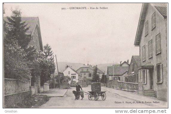 GIROMAGNY 997 RUE DE BELFORT (ATTELAGE DE CHIEN) - Giromagny