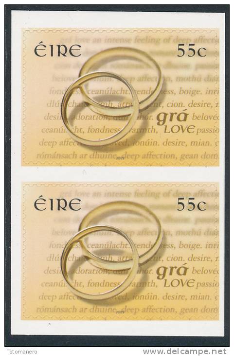 IRELAND/Irland/Eire 2009 Weddings Adhesive Pair** - Unused Stamps
