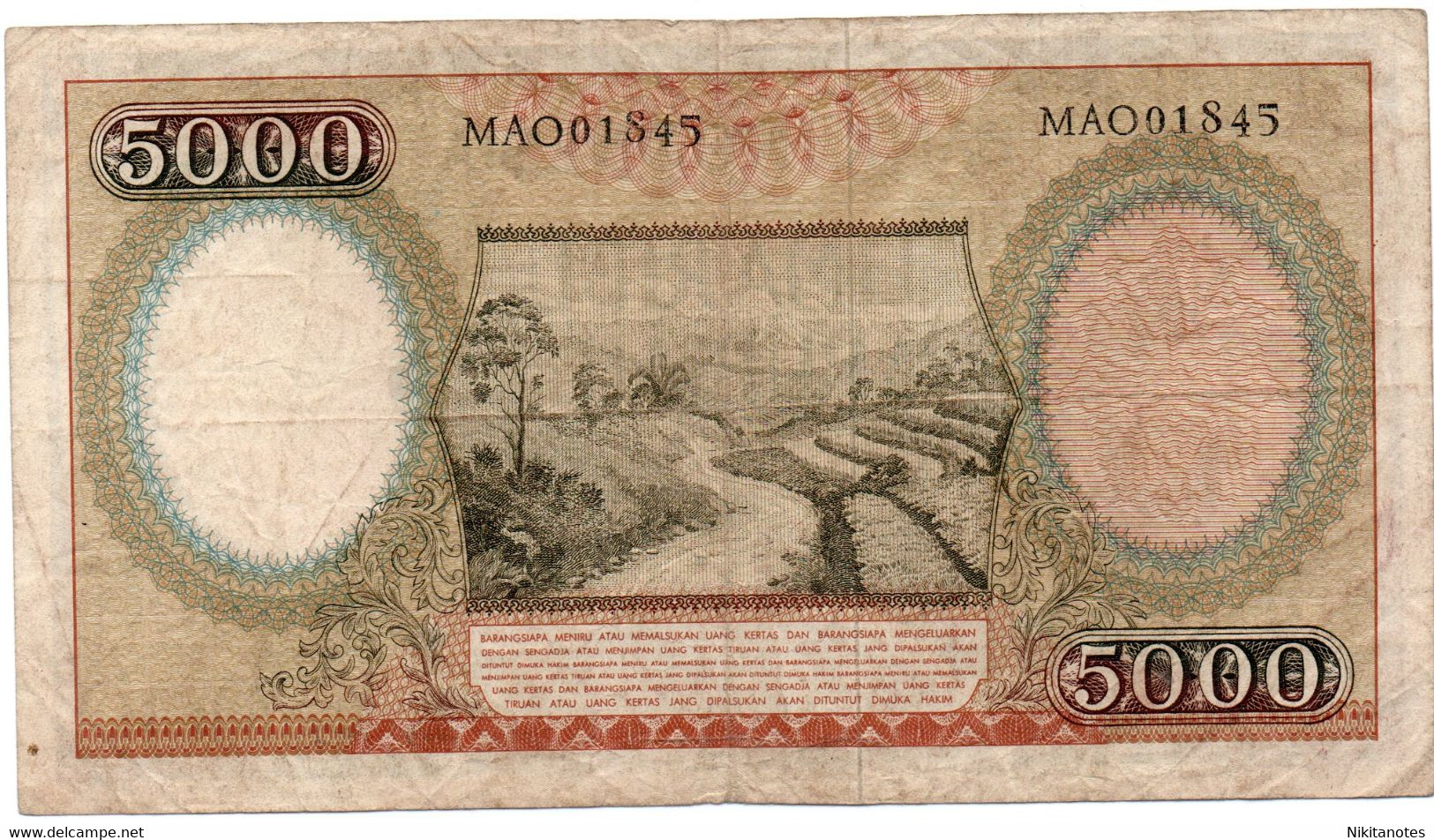 INDONESIA 10000 RUPIAH 1964   See Scan - Indonésie