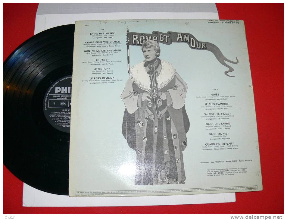 JOHNNY HALLYDAY  REVE ET AMOUR   EDIT PHILIPS 1968 - Collectors