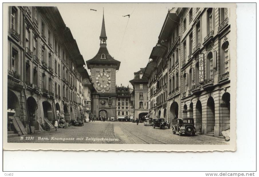 Bern Kramgasse Mit Zeitglockenturm 1937 - Berne