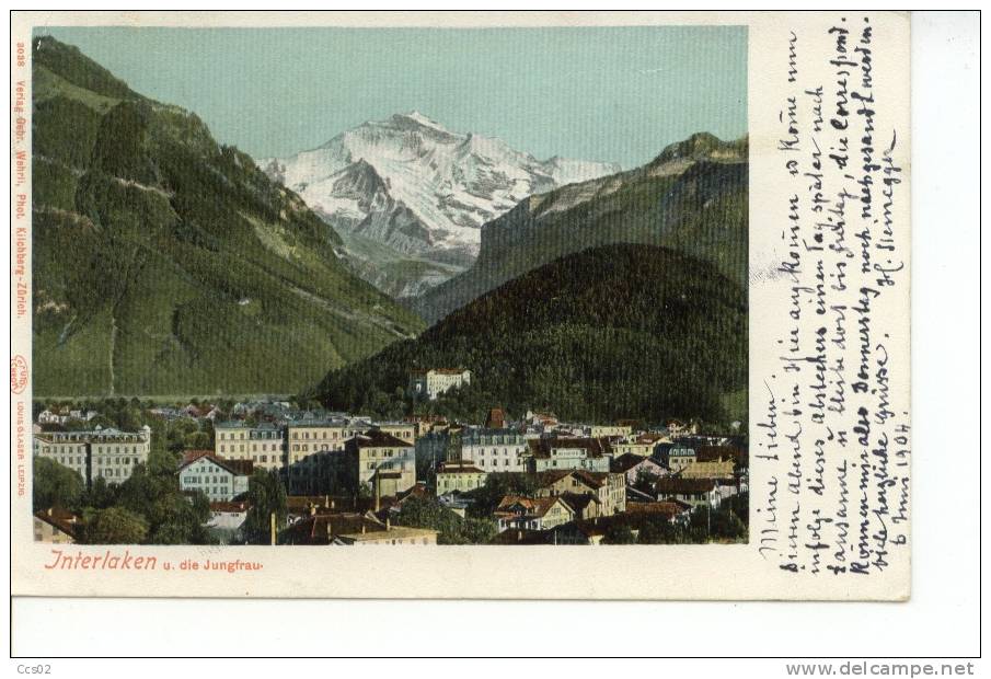 Interlaken Und Die Jungfrau 1904 - Interlaken