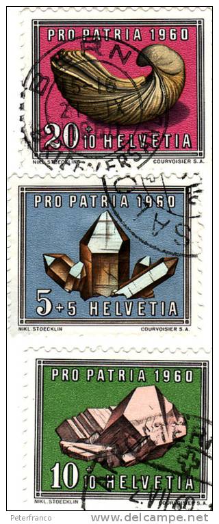 1960 Svizzera - Rocce E Minerali - Used Stamps