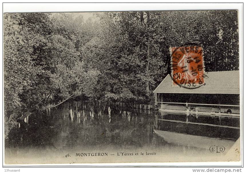 Carte Postale Ancienne Montgeron - L'Yerre Et Le Lavoir - Montgeron