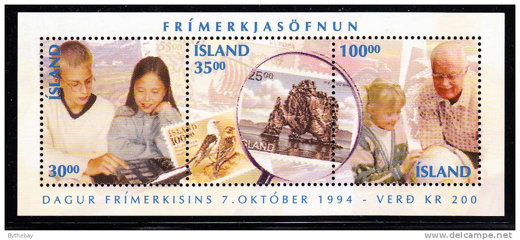 Iceland Scott #789 MNH Souvenir Sheet Of 3 Stamp Day - Neufs