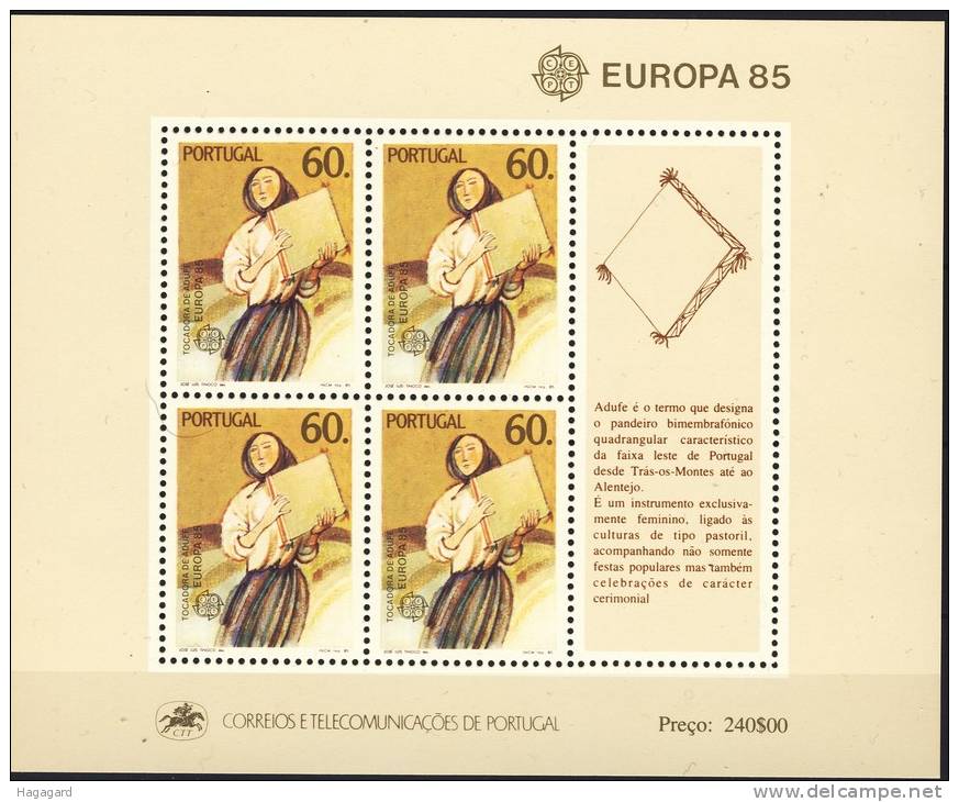 Portugal 1985. EUROPE/CEPT. Michel Block 47. MNH(**) - 1985