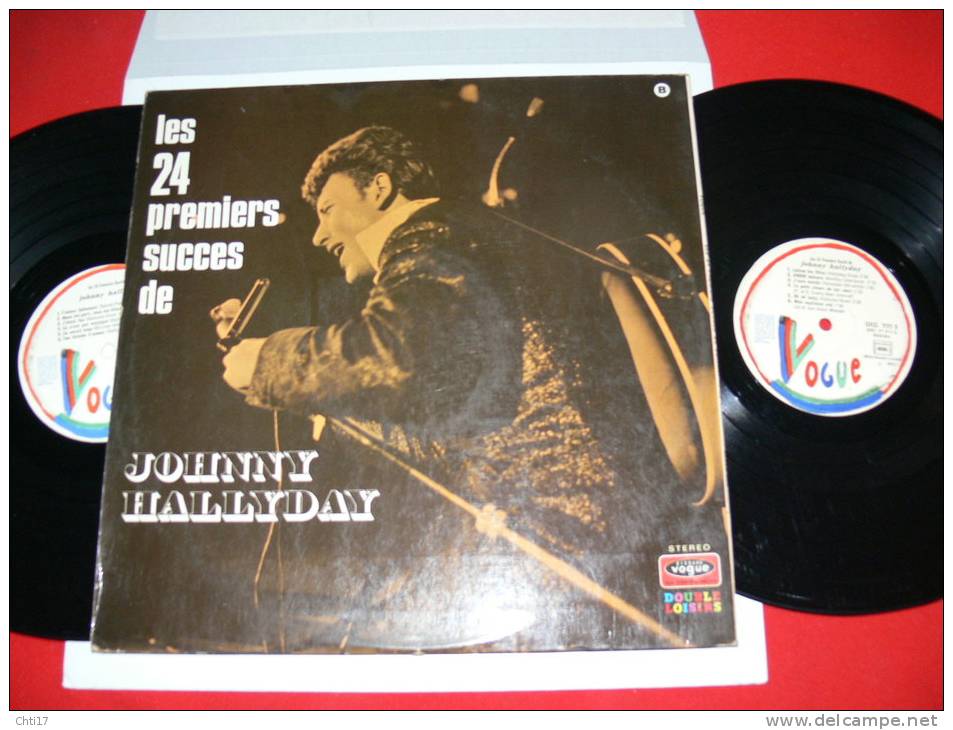 JOHNNY HALLYDAY  SES 24 PREMIERS SUCCES  DOUBLE DISQUE   EDIT  PHILIPS - Collector's Editions