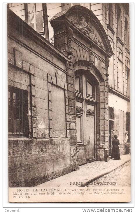 PARIS HOTEL DE LAFFEMAS GOUVERNEUR DU PETIT CHATELET RUE SAINT-JULIEN-LE-PAUVRE 75005 - Arrondissement: 05