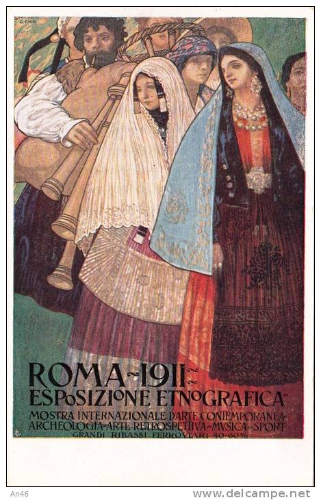 CHAPPUIS ILL. ROMA 1911 ESPOSIZIONE ETNOGRAFICA AUTENTIQUE ORIGINALE D'EPOCA 100% - Esposizioni