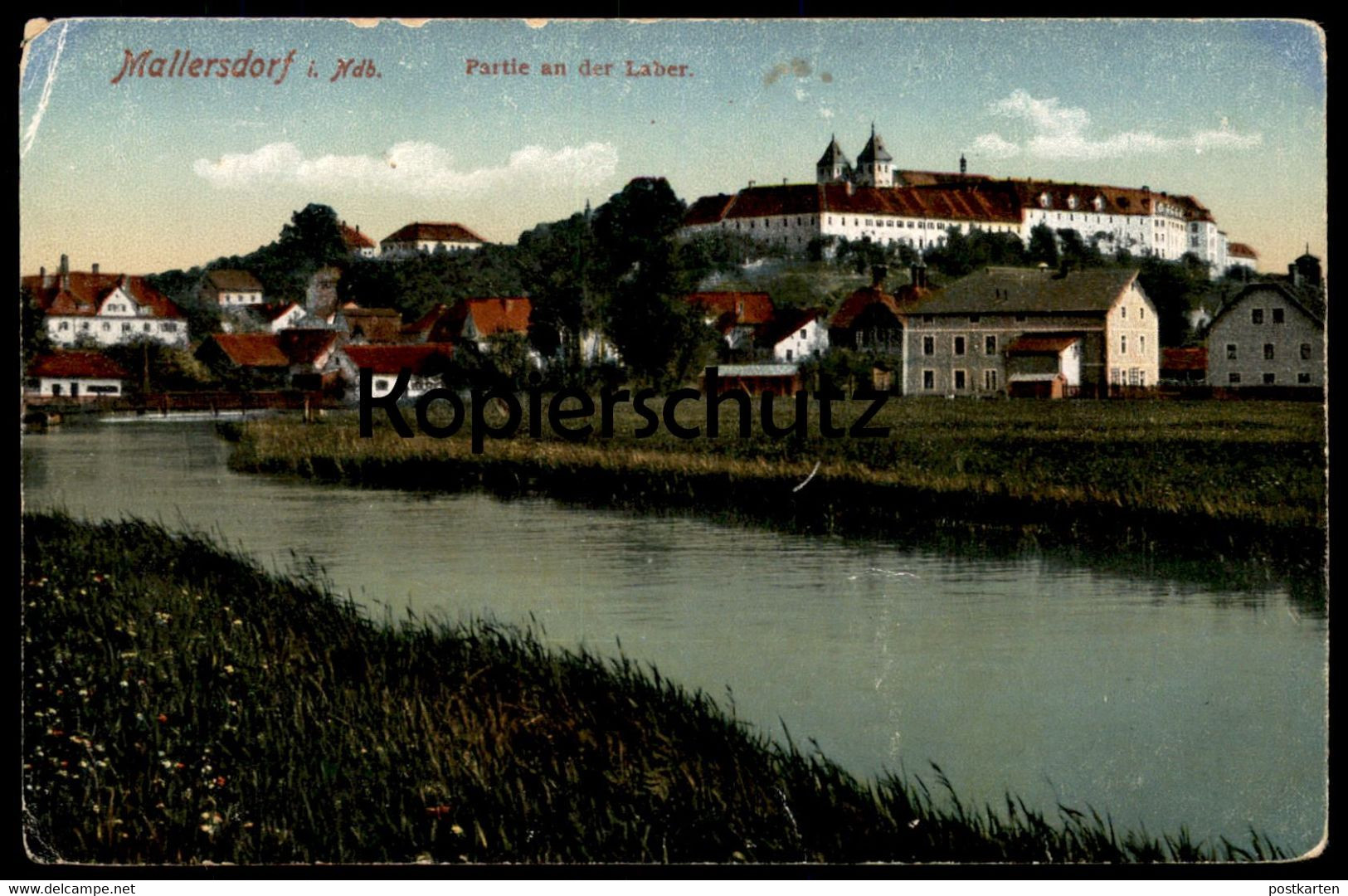 ALTE POSTKARTE MALLERSDORF-PFAFFENBERG PARTIE AN DER LABER AK Ansichtskarte Postcard AK - Straubing