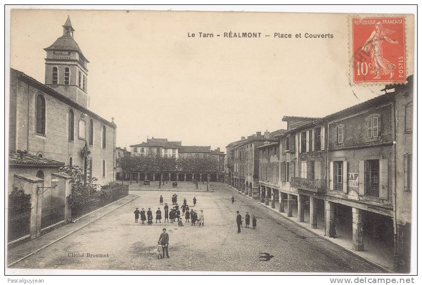 CPA REALMONT - PLACE ET COUVERTS - Realmont