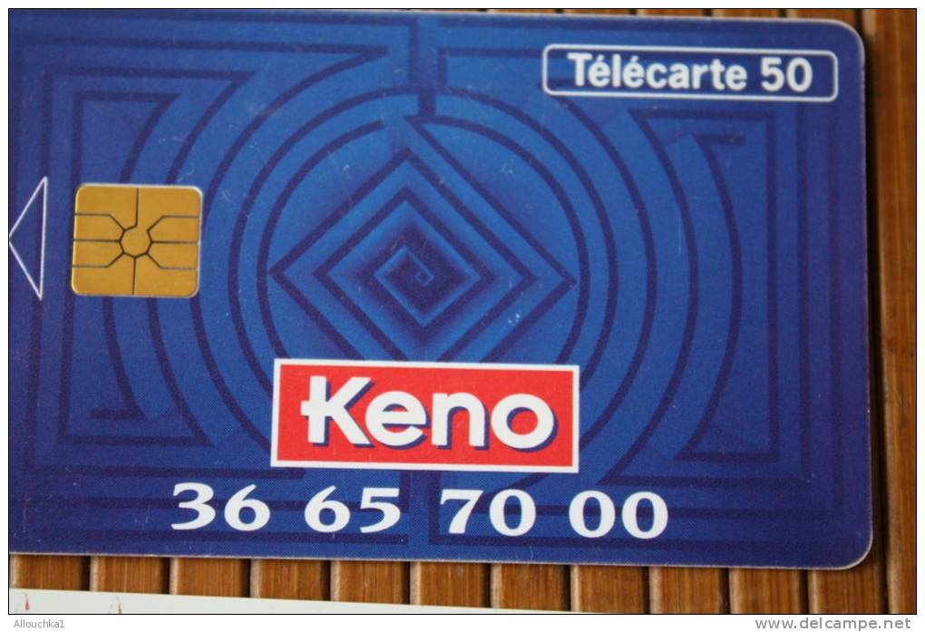 3 TELECARTES TELEPHONIQUES THEME JEUX DE HASARD &gt; LE LOTO SPORTIF  &gt;   KENO - Spiele