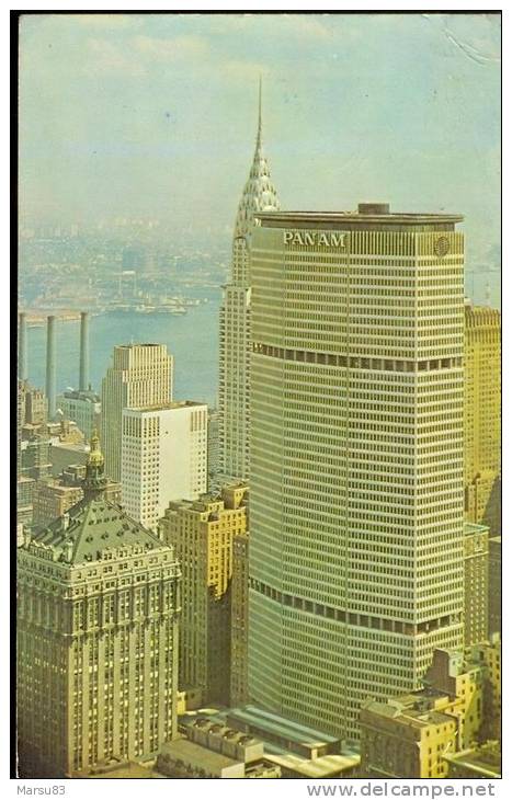 Pan Am Building ** Belle Carte PAS COURANTE  **  Numéro DT-76785-B  (1970) - Buffalo