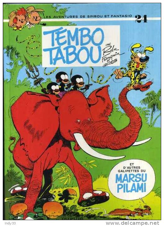 - SPIROU ET FANTASIO 24 . TEMBO TABOU . DUPUIS - Spirou Et Fantasio