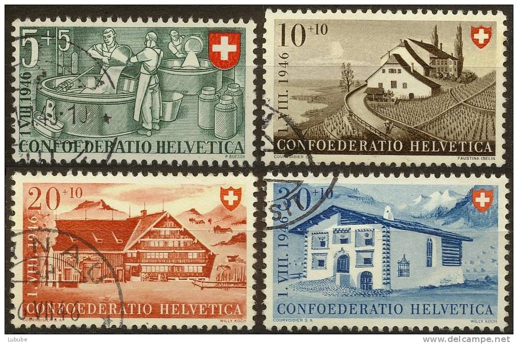 Pro Patria Serie  "Schweizer Häuser"           1946 - Used Stamps
