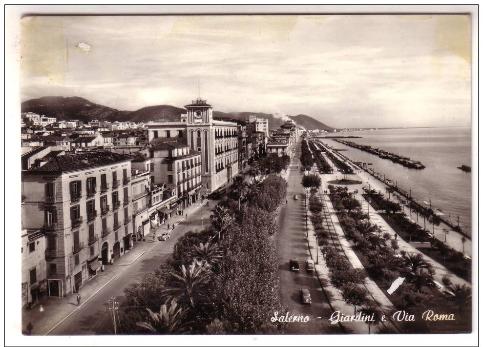 1SC232) SALERNO - GIARDINI E VIA ROMA - Salerno